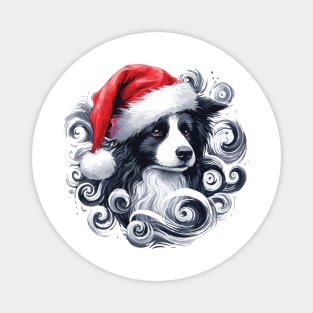 Christmas Border Collie Magnet